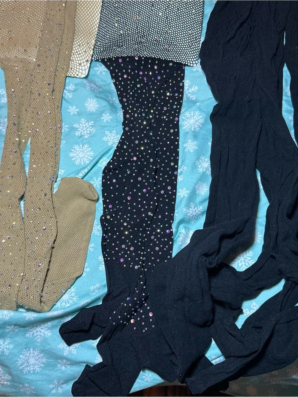 Bundle of Rhinestone Tights and Black Tights